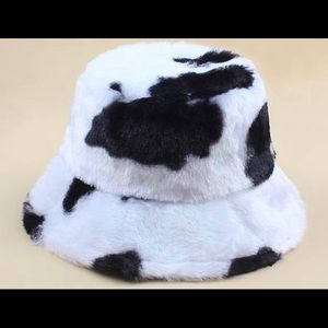BRAND NEW COW PRINT FUR HAT